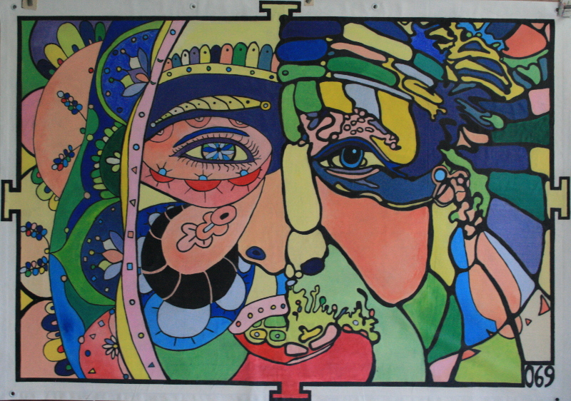 Du mandala au vitrail: La vie Toile No 069-2019 Paillon de carpentras
